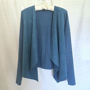 ( INC International Concepts ) Open Front Faux Suede & Knit Cardigan